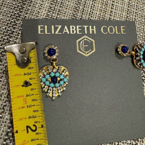 Elizabeth Cole - Marigold Earrings - Blue and Gold - NWT - Picture 7 of 8